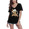 ULTRABASIC Damen-T-Shirt mit V-Ausschnitt Captain Of The Ship – Skull Sailor – Sea Love