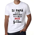 ULTRABASIC - Graphic Printed Men's If Dad Can Not Nobody Can T-Shirt White
