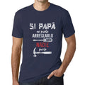 ULTRABASIC - Graphic Printed Men's If Dad Can Not Nobody Can T-Shirt French Navy