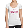 ULTRABASIC - Women's Low-Cut Round Neck T-Shirt I'm Selective Sympathy T-Shirt Printed White