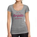 ULTRABASIC - Women's Low-Cut Round Neck T-Shirt I'm Selective Sympathy T-Shirt Printed Grey Marl