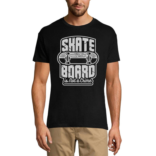 ULTRABASIC Men's T-Shirt Skateboard Is Not A Crime - Short Sleeve Tee shirt