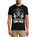 ULTRABASIC Herren-Grafik-T-Shirt Black Skeleton King – Lustiges Shirt für Männer