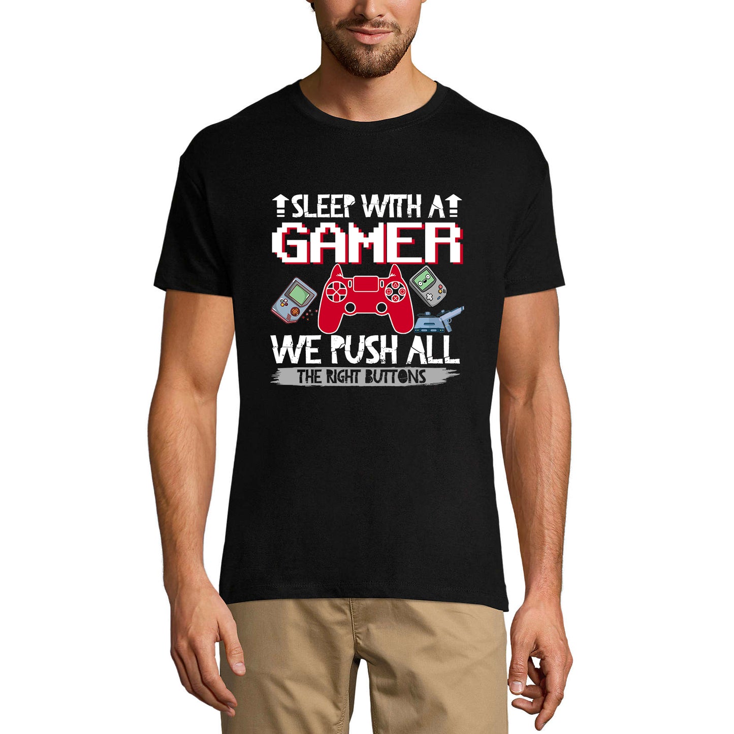 ULTRABASIC Men's Gaming T-Shirt Sleep With a Gamer - Funny Joke Humorous Shirt