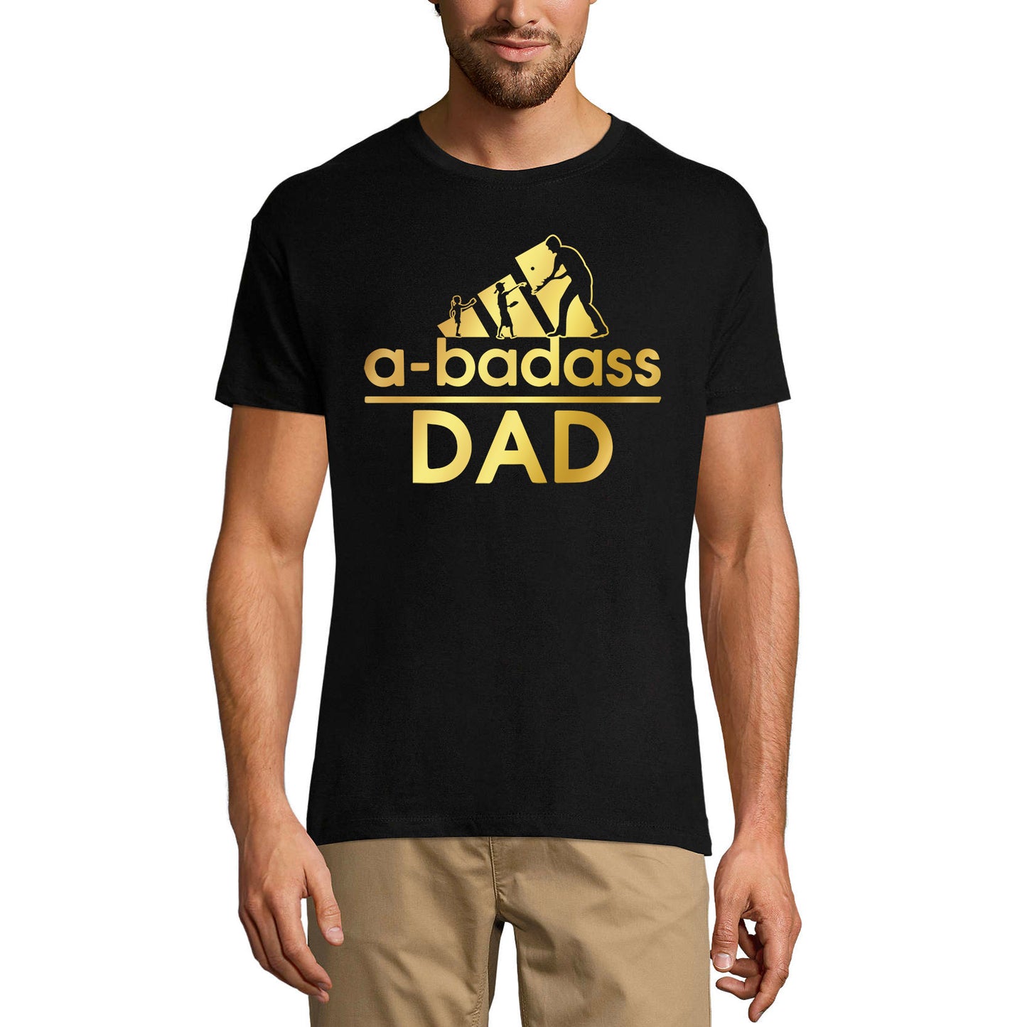 ULTRABASIC Men's Graphic T-Shirt A Badass Dad - Daddy's Gift