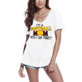 ULTRABASIC Damen-T-Shirt mit V-Ausschnitt „I'm a Softball Mom Need I Say More“ – Lustiges Mama-Zitat