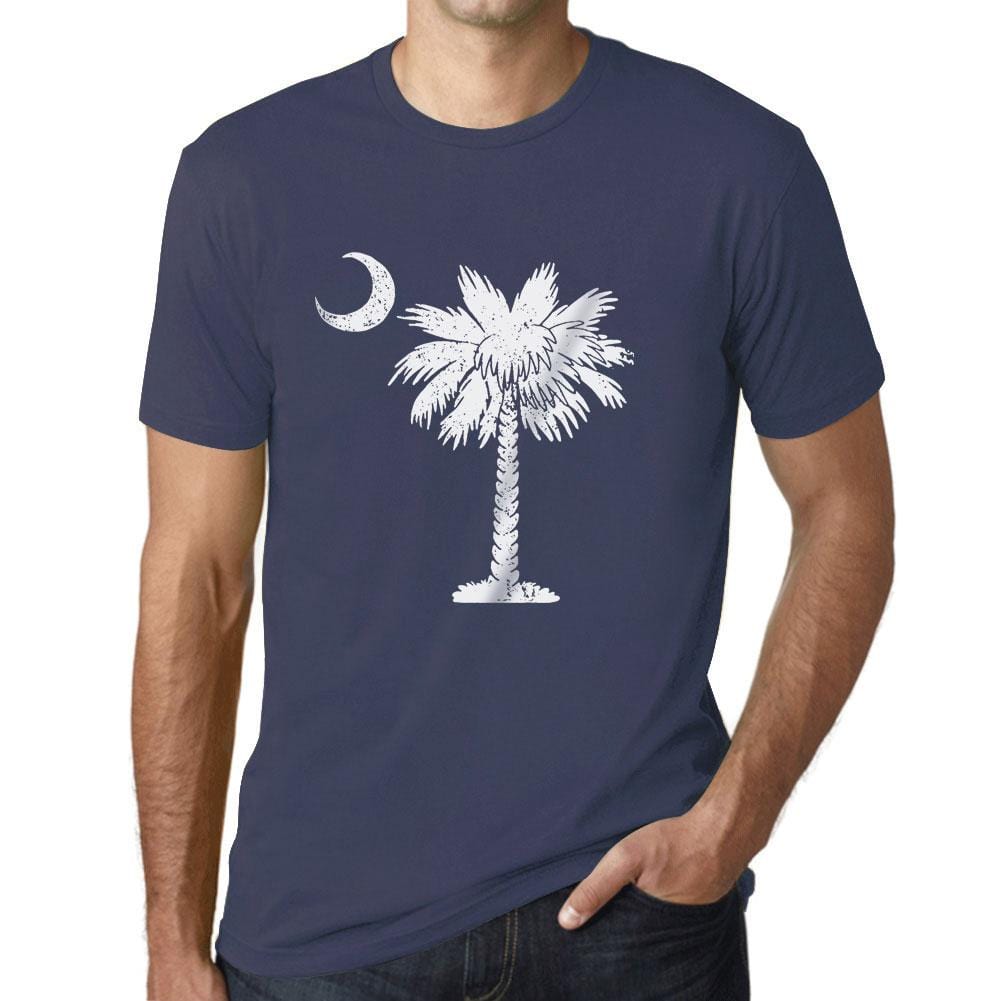 Graphic Men's South Carolina Flag T-Shirt White Print Tee Denim - Ultrabasic
