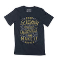 Men's T-Shirt Motivational Shirt Stop Doubting Work Hard Vintage Graphic Apparel