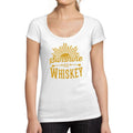 ULTRABASIC - Graphic Women's Sunshine and Whiskey Printed Tee Lemon Letter White