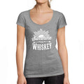 ULTRABASIC - Graphic Women's Sunshine and Whiskey Printed Tee Lemon Letter Creamy Pink