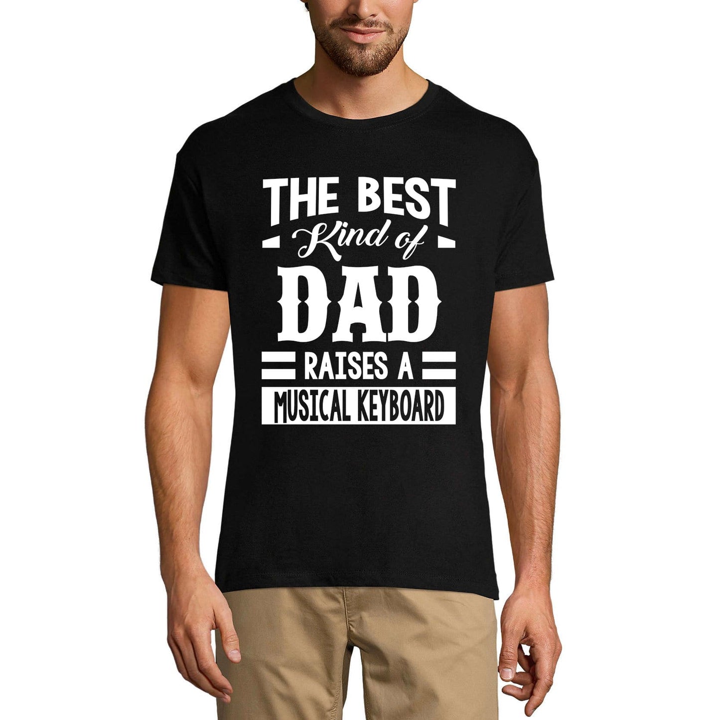 ULTRABASIC Men's Graphic T-Shirt Dad Raises a Musical Keyboard