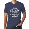 ULTRABASIC - Graphic Printed Men's The Mountains Are Calling And I Must Go Hiking Tee Denim