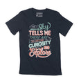 Men's T-Shirt Sky Tell's No Limits Curiosity Tells Me Explore Adventure Shirt