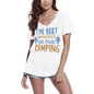 ULTRABASIC Women's T-Shirt The Best Memories are Made Camping - Short Sleeve Tee Shirt Tops