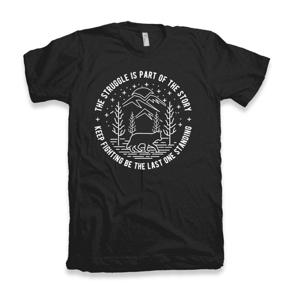 ULTRABASIC Men's Graphic T-Shirt Adventure Keep Fighting - Wolf Shirt for Men 