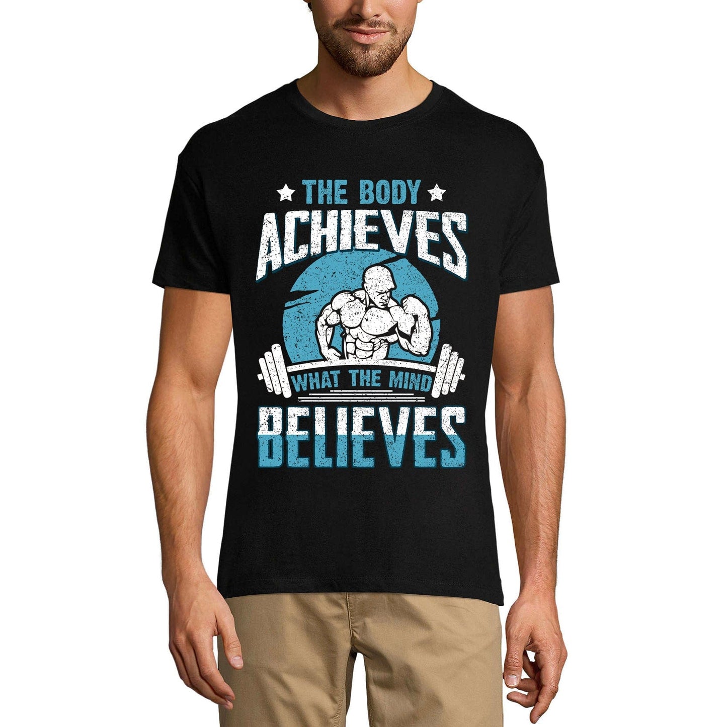 T-shirt de sport ULTRABASIC pour hommes, le corps réalise ce que l'esprit croit, chemise de motivation