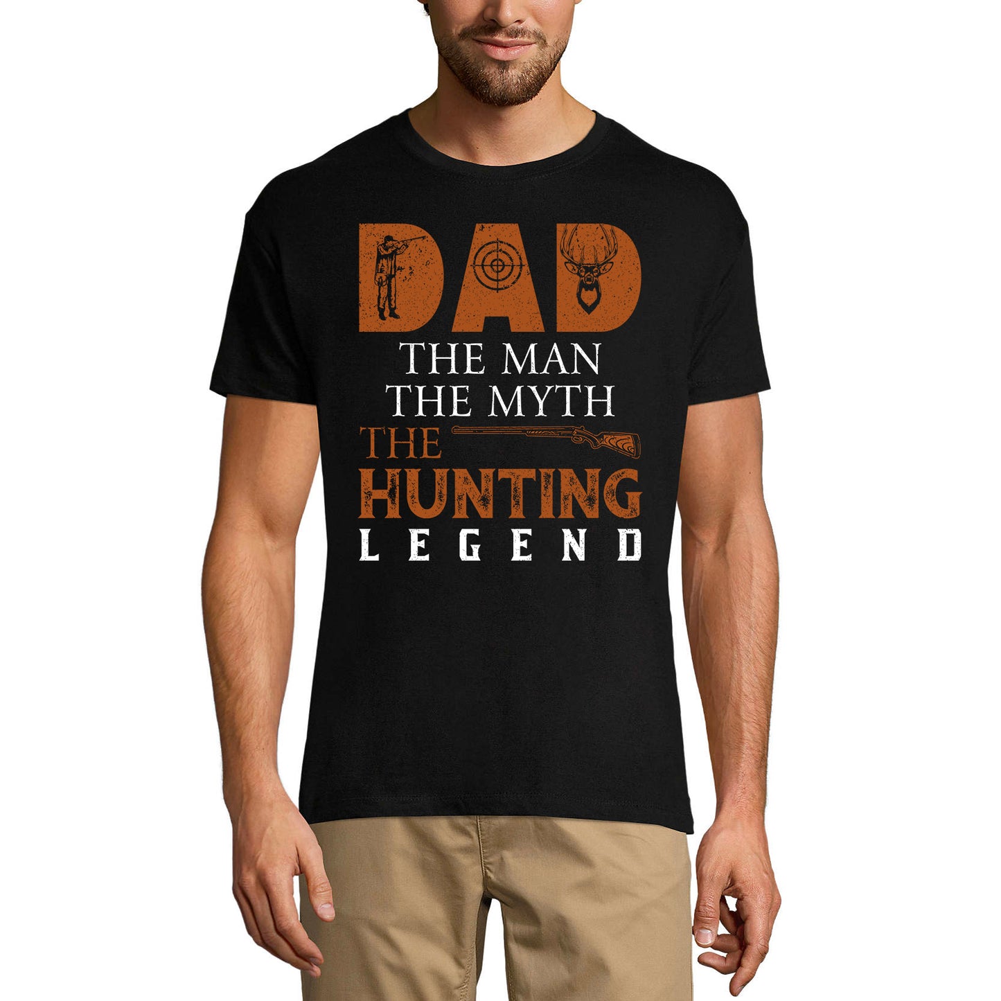 ULTRABASIC Graphic Men's T-Shirt Dad The Man The Myth The Hunting Legend - Funny Hunter's Tee Shirt