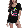 ULTRABASIC Women's V-Neck T-Shirt This Grandma Is Loved To The Moon and Back