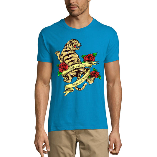 ULTRABASIC Graphic Herren T-Shirt Faith And Love – Hope And Grace – Tiger Shirt