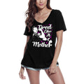 ULTRABASIC Women's T-Shirt Tired Like a Mother - Funny Mother's Quote - Graphic Tops Tees