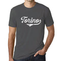 ULTRABASIC - Graphic Men's Torino T-Shirt Printed Letters Mouse Grey