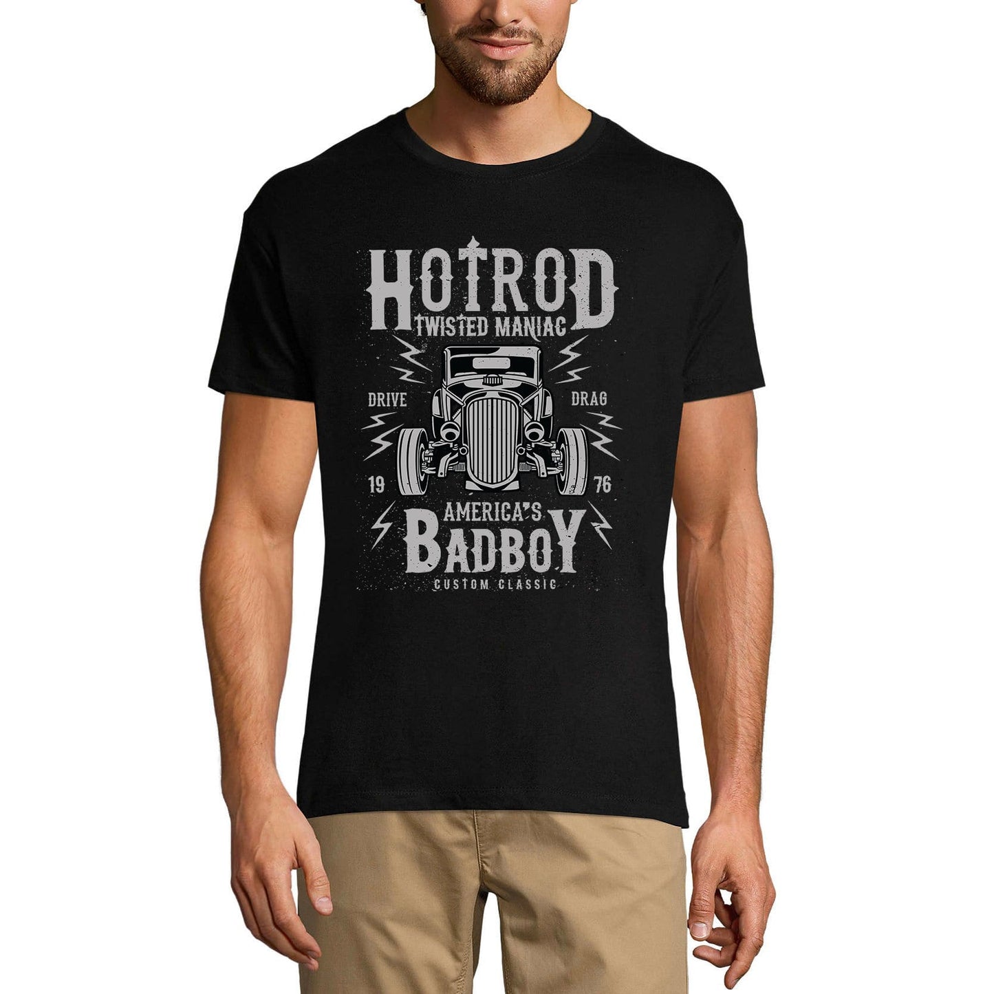 ULTRABASIC Men's Graphic T-Shirt Hotrod Twisted Maniac - America's Badboy Custom Classic