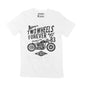 ULTRABASIC Herren-Grafik-T-Shirt für Motorradfahrer – Two Wheels Forever – Meisterschaft 1983