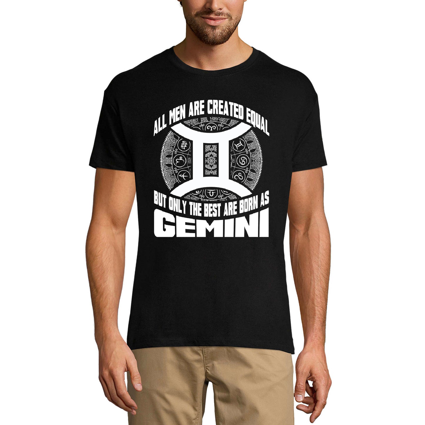 ULTRABASIC Men's T-Shirt Only the Best are Born as Gemini - Birthday Zodiac Shirt