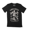 ULTRABASIC Men's T-shirt Kung Fu Fighter - Martial Arts Vintage Graphic Tee