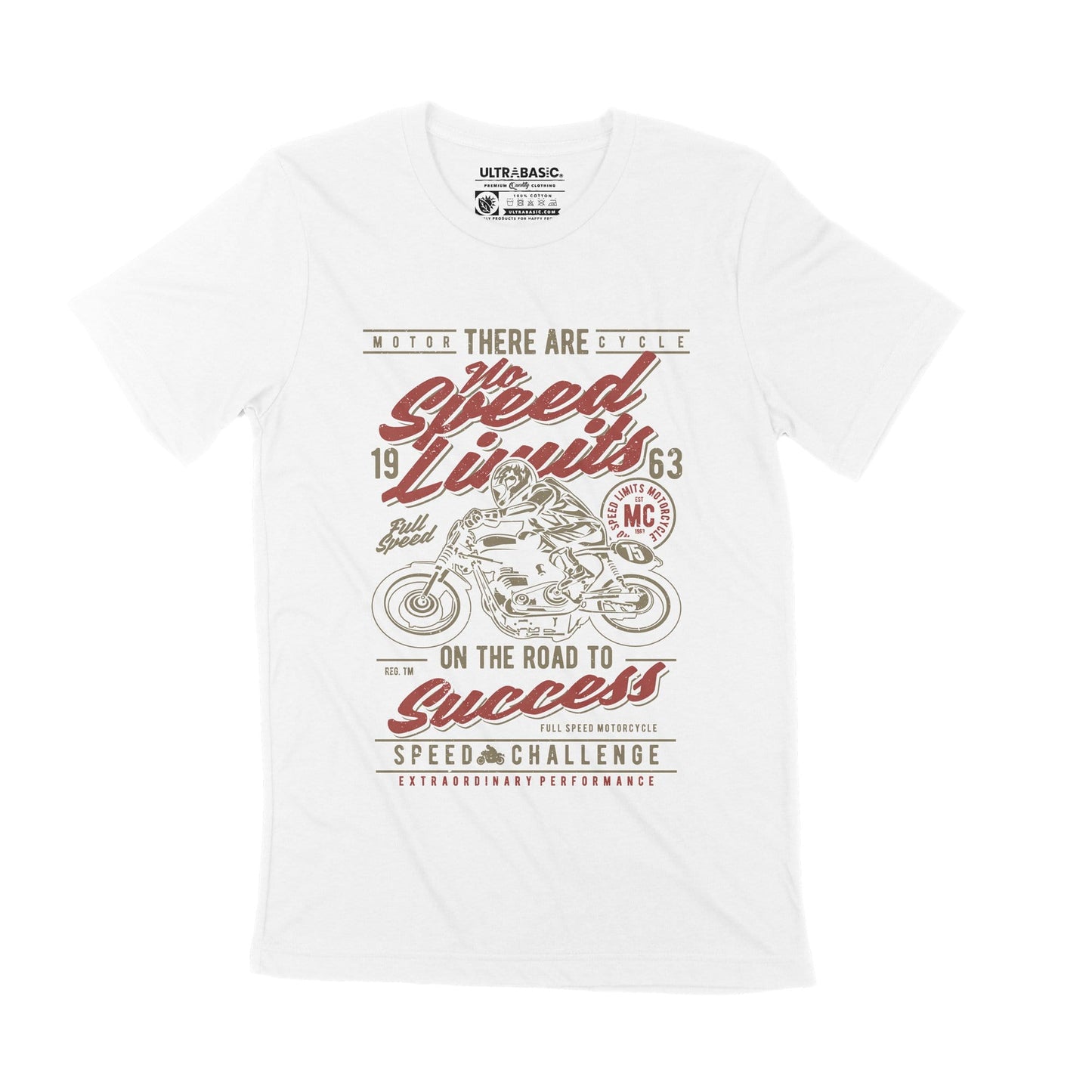 ULTRABASIC Vintage Motorcycle Shirt for Men - No Speed Limits Since 1963  clothing men outdoor oldtimer shirts mechanic victory hot rod outfits usa guy apparel road live simply tees unisex tshirts rock motor genuine live motorbike cafe racer indian motorcycles dad bikers patches fast driving casual merchandise garage