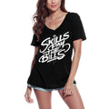 ULTRABASIC Women's T-Shirt Skills Pay Bills - Sarcastic Funny Slogan Graphic Tee