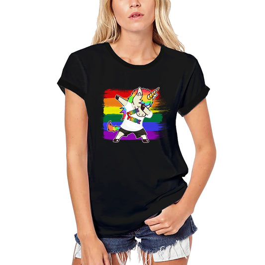 ULTRABASIC Women's Organic T-Shirt Unicorn LGBT Pride - Lesbian Tee Shirt