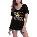 ULTRABASIC Women's V-Neck T-Shirt F-Bomb Volleyball Mom With Tattoos - Funny Quote