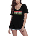 ULTRABASIC Damen V-Ausschnitt Vintage Yoga Love – Lustiges Yoga Peace T-Shirt
