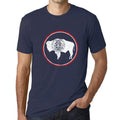 Graphic Men's Wyoming Flag T-Shirts White Print Tee French Navy