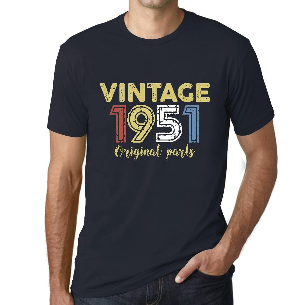 ULTRABASIC - Graphic Printed Men's Vintage 1951 T-Shirt Navy - Ultrabasic