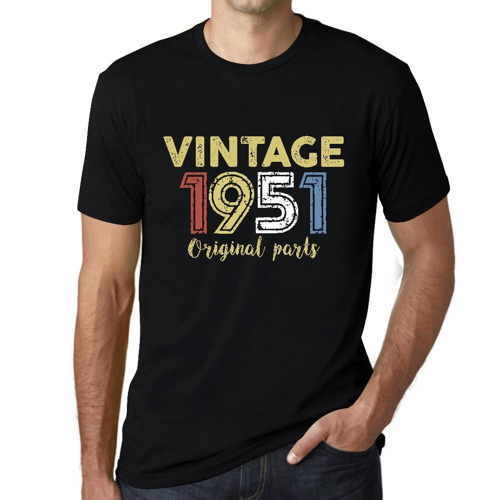 ULTRABASIC - Graphic Printed Men's Vintage 1951 T-Shirt Deep Black - Ultrabasic
