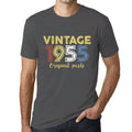 ULTRABASIC - Graphic Printed Men's Vintage 1955 T-Shirt Mouse Grey