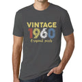 ULTRABASIC - Graphic Printed Men's Vintage 1960 T-Shirt Mouse Grey