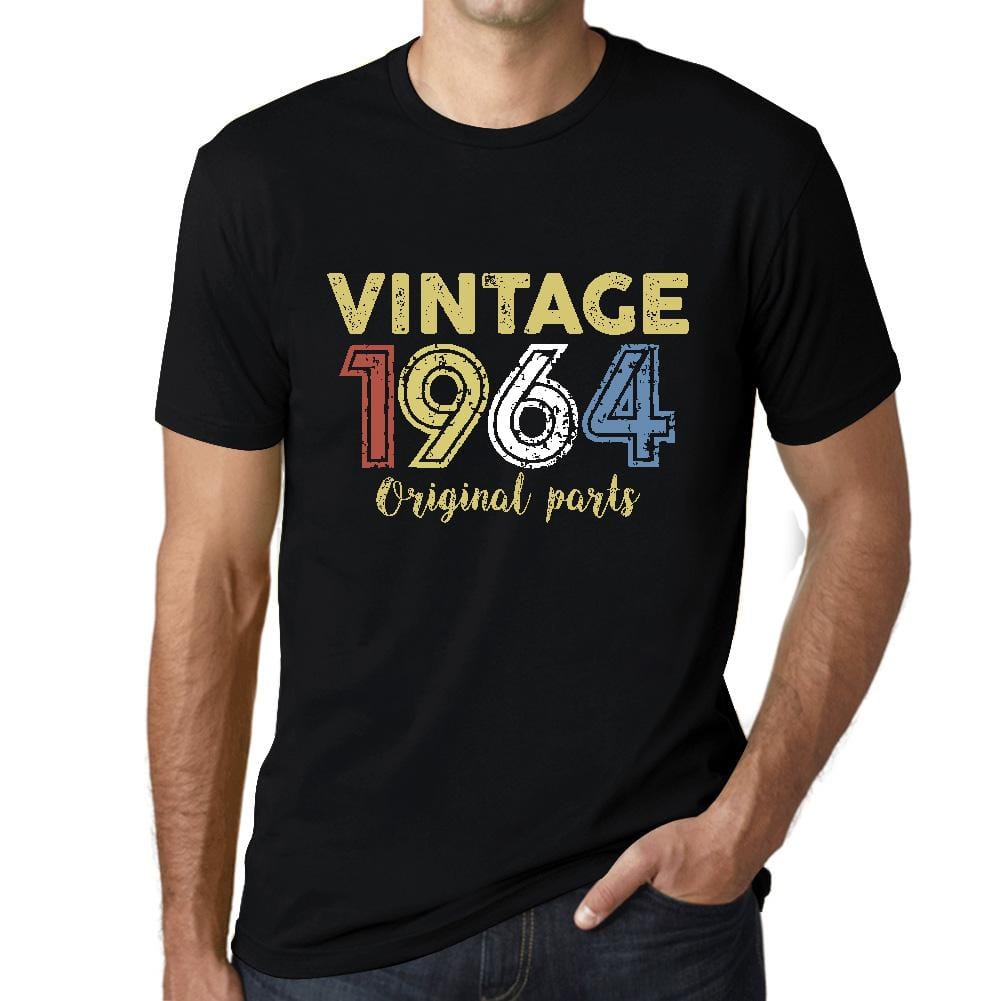 ULTRABASIC - Graphic Printed Men's Vintage 1964 T-Shirt Deep Black - Ultrabasic