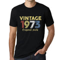 ULTRABASIC - Graphic Printed Men's Vintage 1973 T-Shirt Deep Black