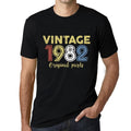 ULTRABASIC - Graphic Printed Men's Vintage 1982 T-Shirt Deep Black