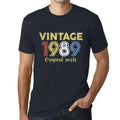 ULTRABASIC - Graphic Printed Men's Vintage 1989 T-Shirt Navy