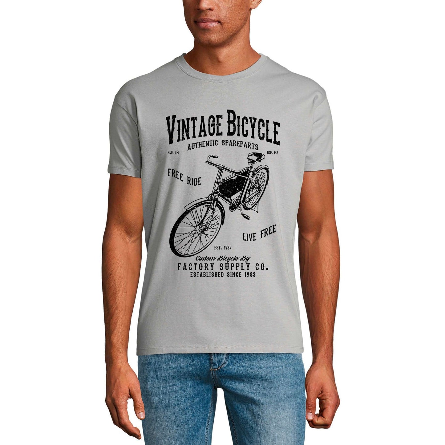 ULTRABASIC Herren T-Shirt Vintage Bicycle – Custom Bicycle Since 1983 T-Shirt