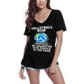 ULTRABASIC Damen T-Shirt Volleyball Mom – Meine Tochter schlägt Menschen ins Gesicht
