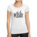 ULTRABASIC - Women's Short Sleeved T-Shirt Witch Please Halloween Cute Letter Print Tee White