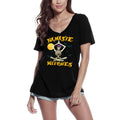 ULTRABASIC Femme Col en V Namaste Witches - T-shirt drôle de yoga pour la paix