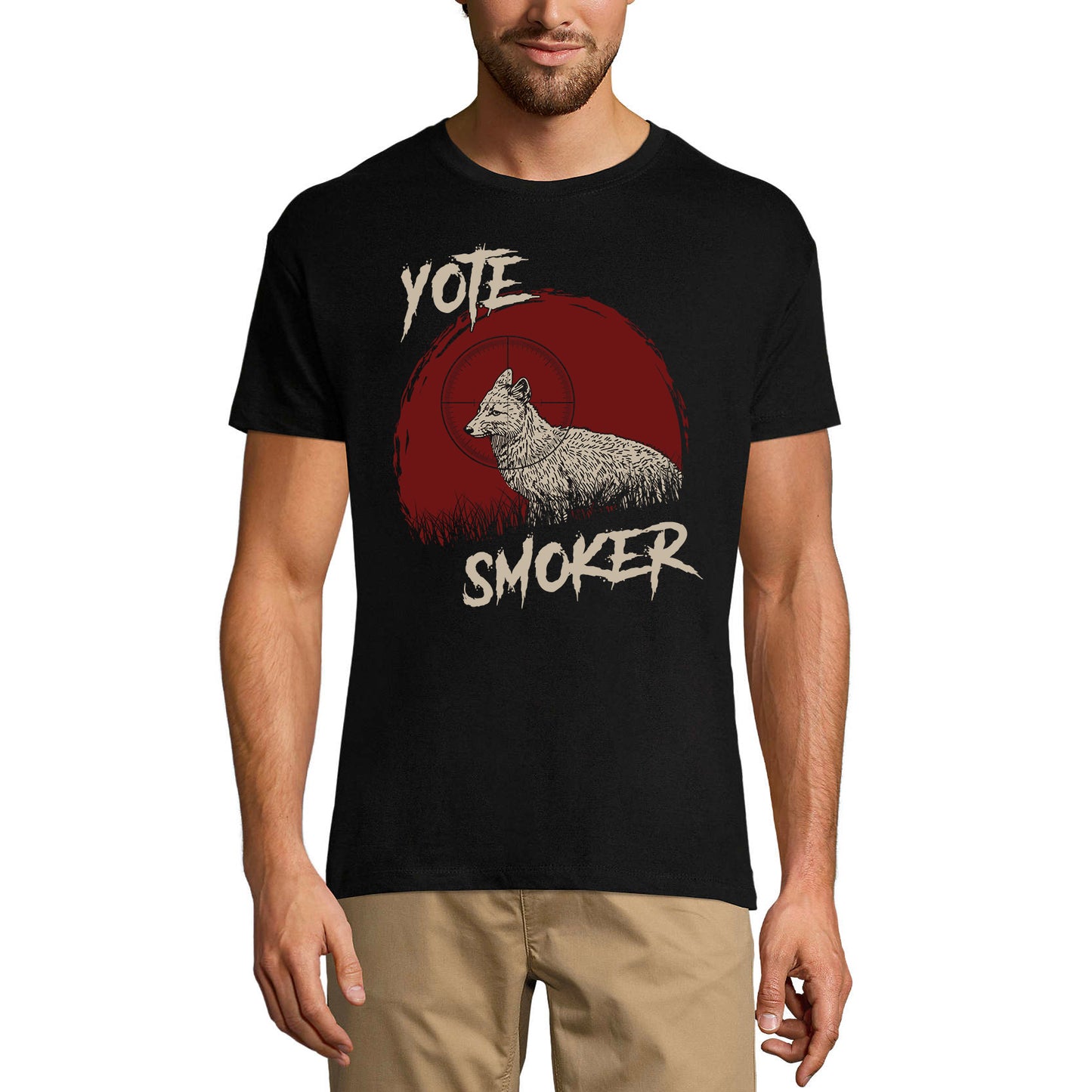 ULTRABASIC Graphic Men's T-Shirt Yote Smoker - Funny Hunting Tee Shirt