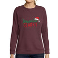 ULTRABASIC - <span>Graphic</span> <span>Women's</span> Serious Clark Weihnachts-Sweatshirt, <span>Weihnachtsgeschenkideen</span> , Burgunderrot