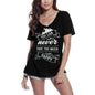 ULTRABASIC Women's V Neck T-Shirt You Can Never Have Too Much Happy - Vintage Shirt